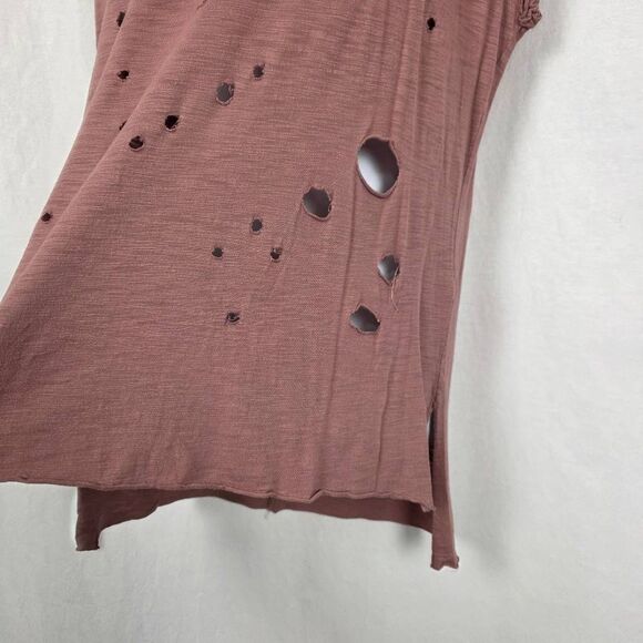Project Social T Distressed Tee Mauve Brown Size L - Picture 3 of 7